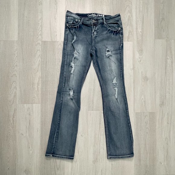 Revolution by Revolt distressed/ripped JEANS~size 16 - Picture 1 of 8